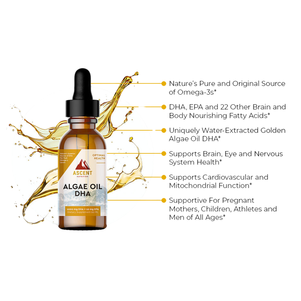 Algae Oil DHA w/organic cold-pressed lemon peel oil