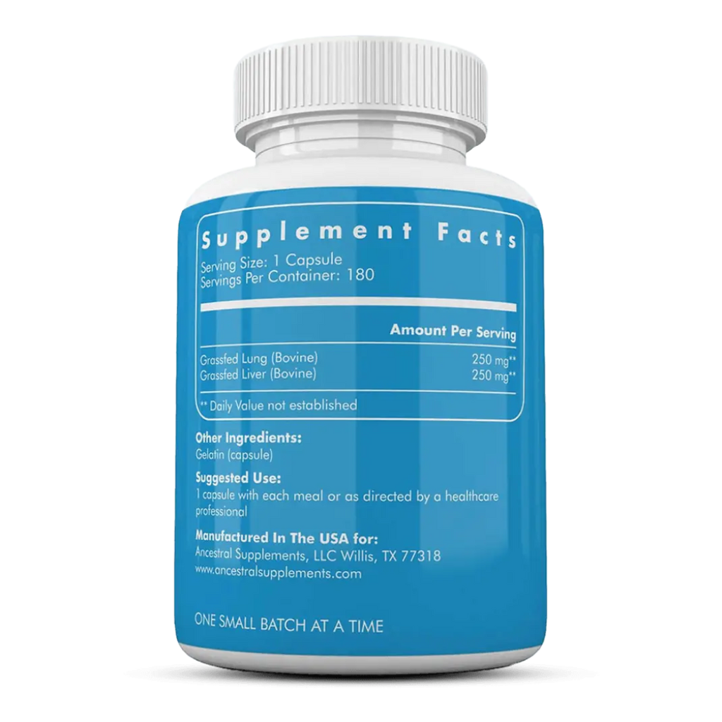 Ancestral Grass Fed Beef Lung w/ Liver