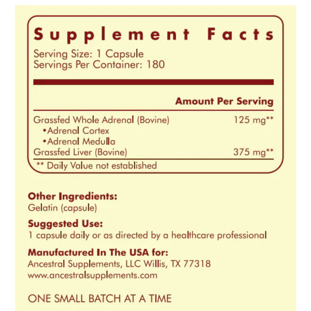 Ancestral Grass Fed Beef Adrenal