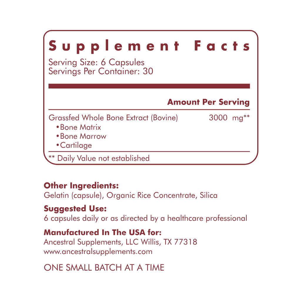 Ancestral Grass Fed Bone and Marrow