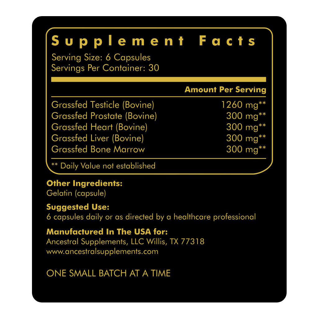 Ancestral Male Optimization Formula w/ Organs